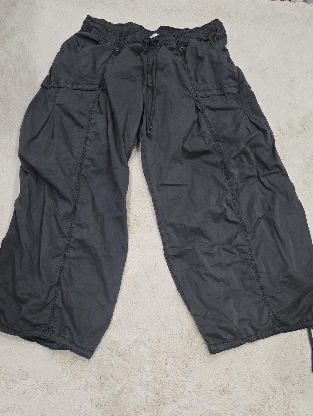 BDG Black Loose-Fit Cargo Pants with Drawstring